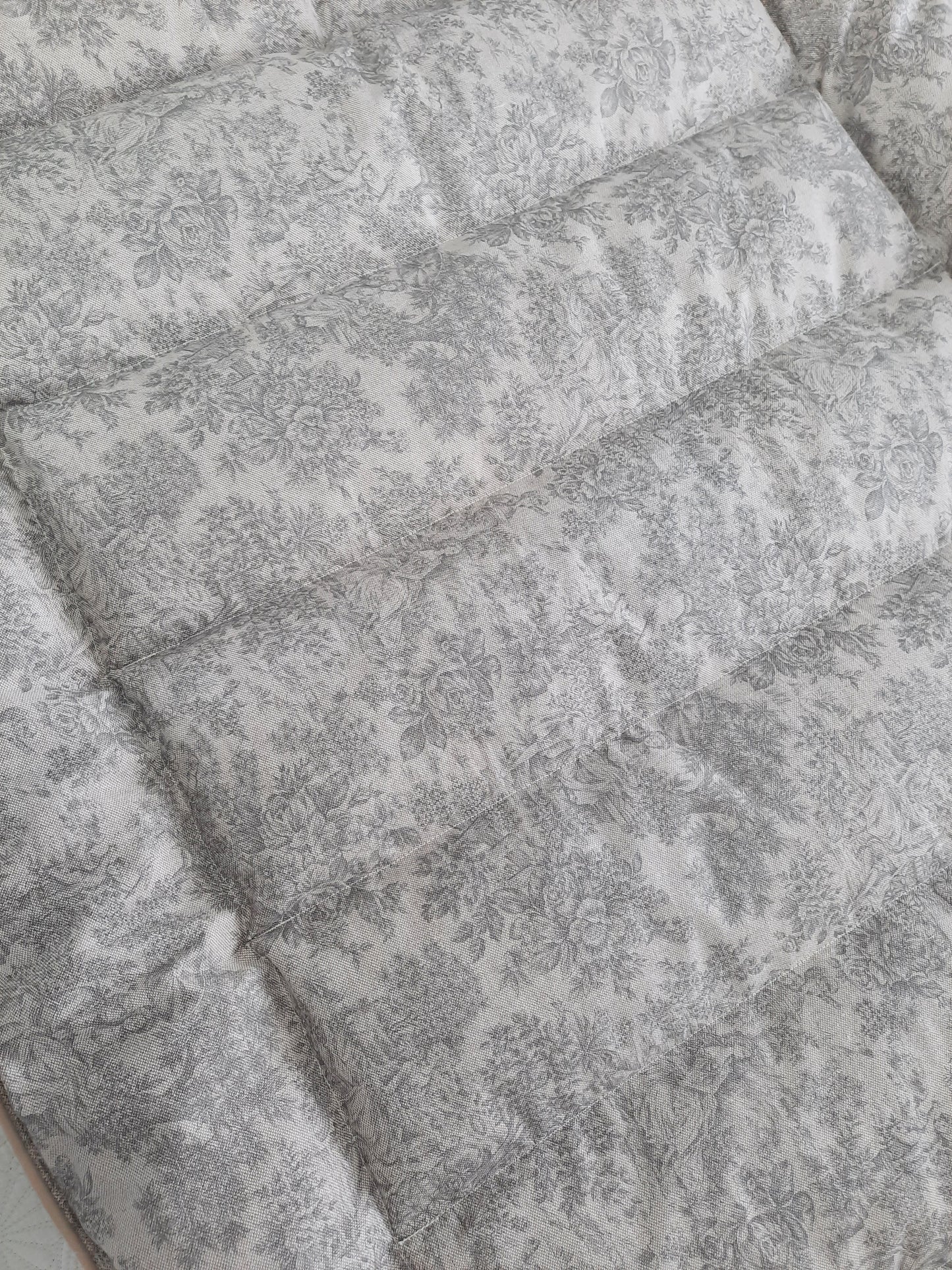 Romantic Toile Grey Mini Eiderdown - IN STOCK #240601