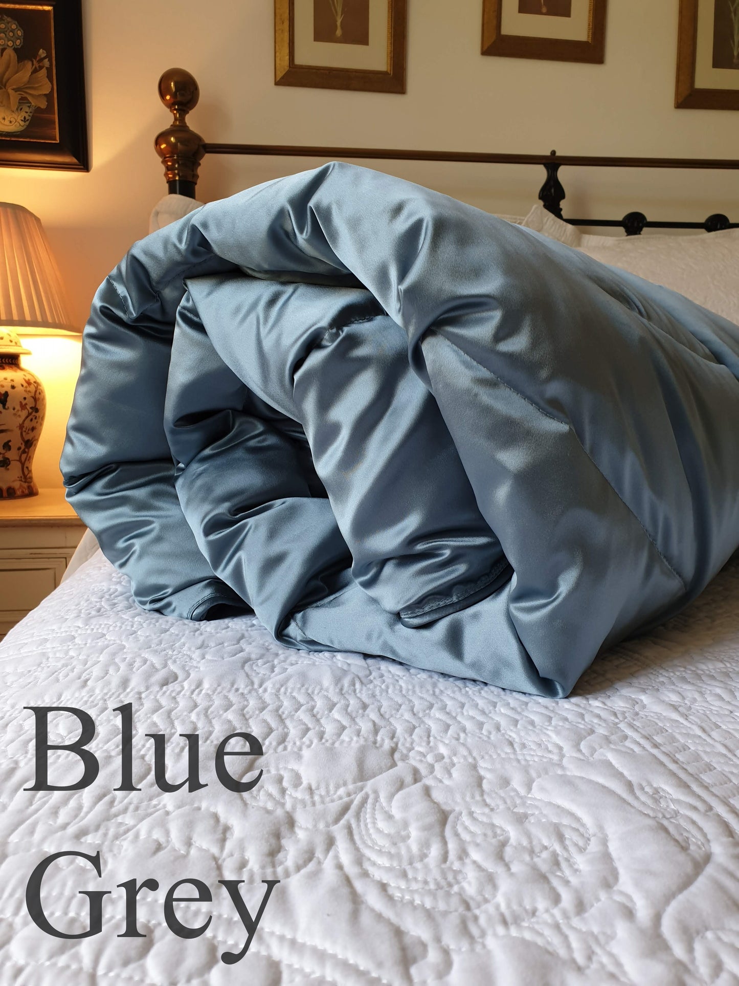 100% Silk Satin Eiderdown - Available in 6 colours