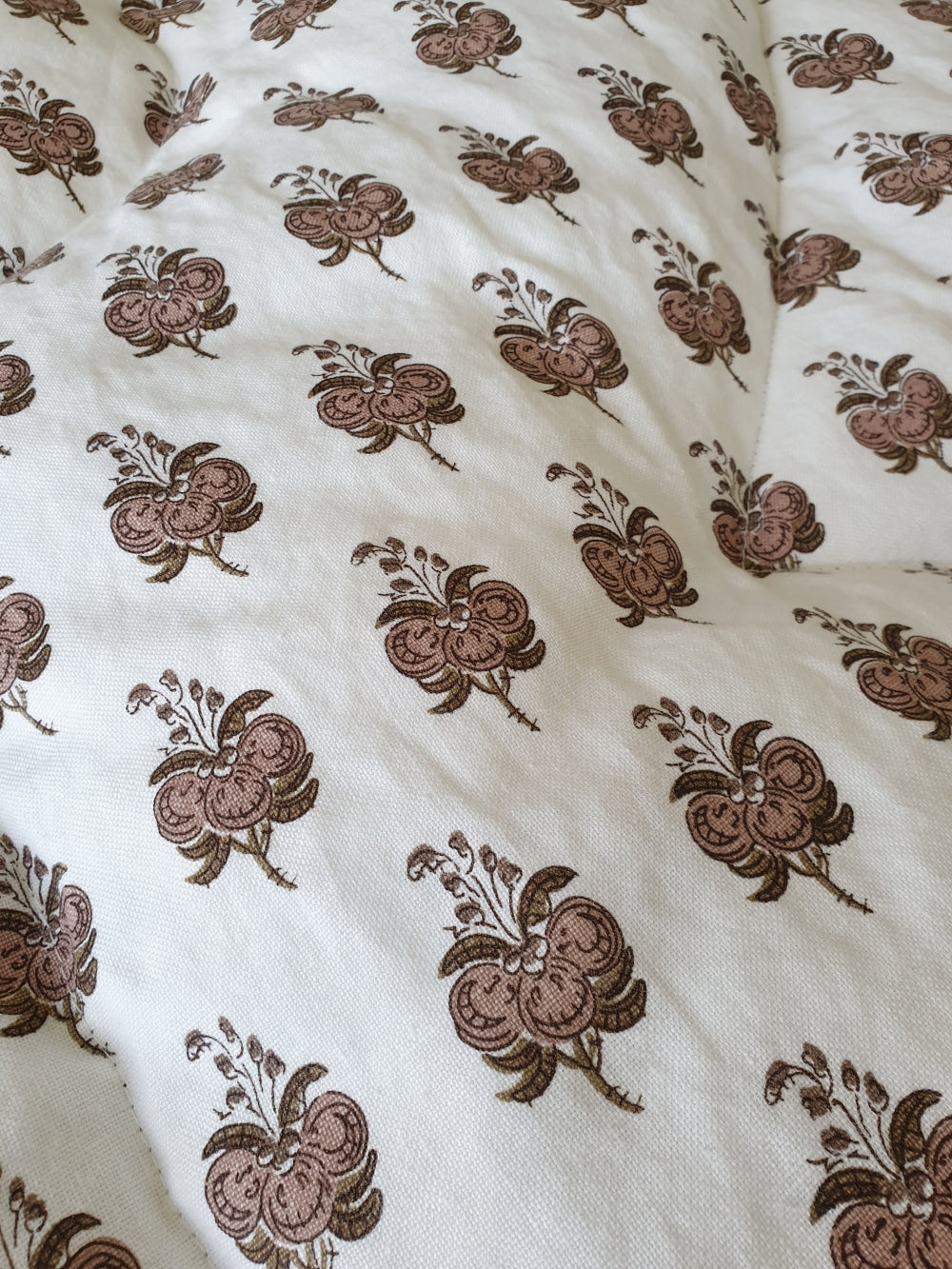Hand Printed Linen SINGLE Eiderdown IN STOCK
