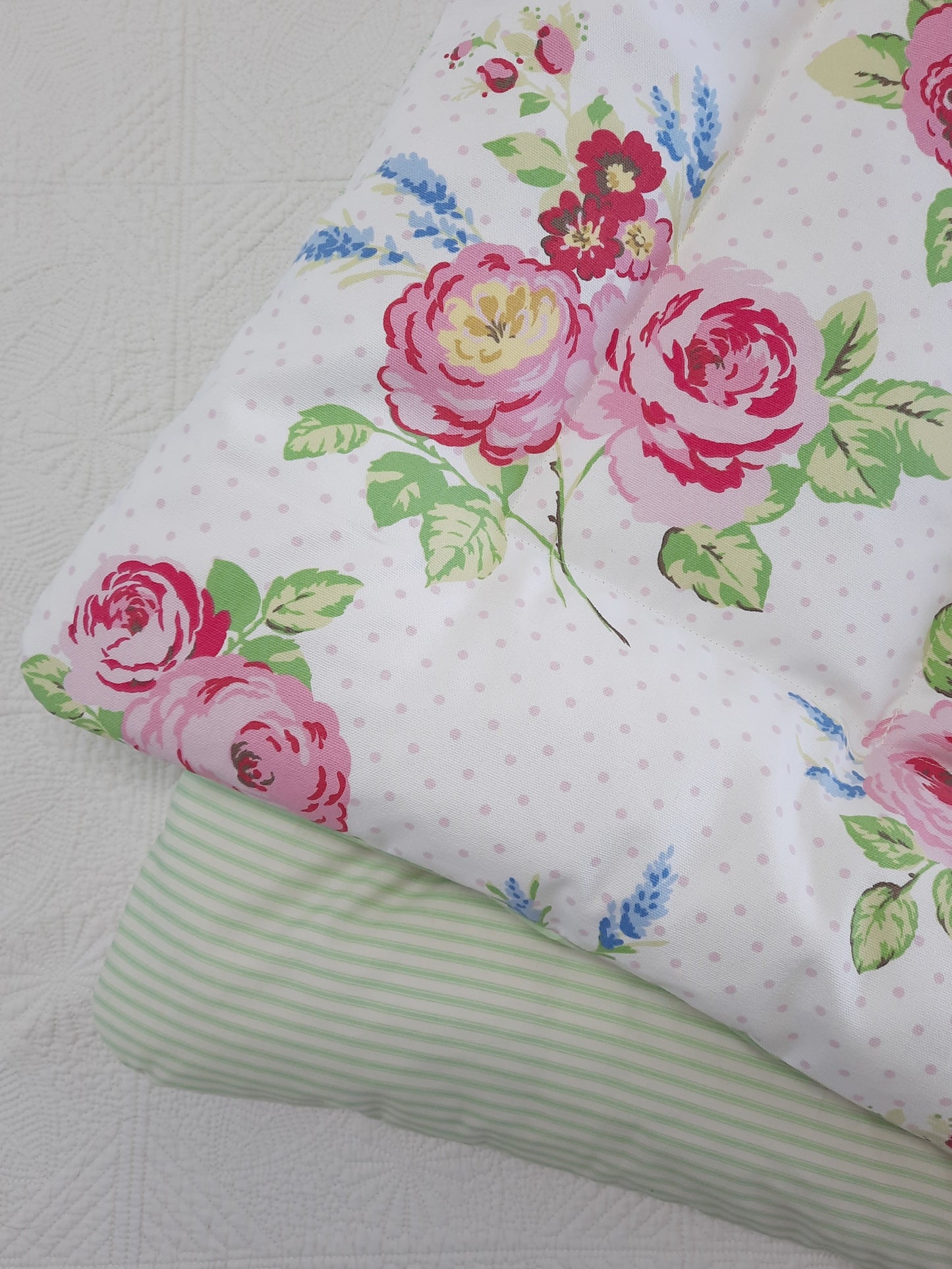 Floral & Stripe Mini Eiderdown - IN STOCK #2100902