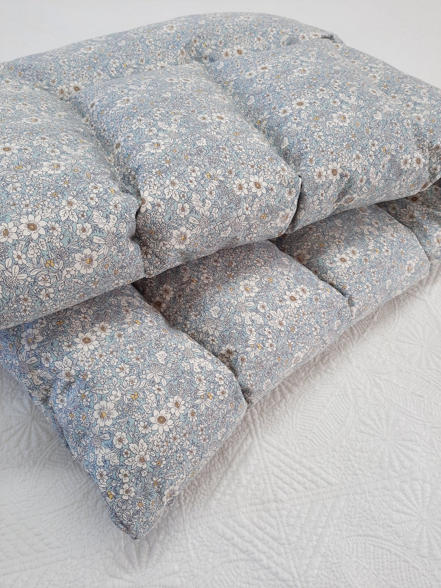 Duck Egg Floral Mini Eiderdown - IN STOCK #230102