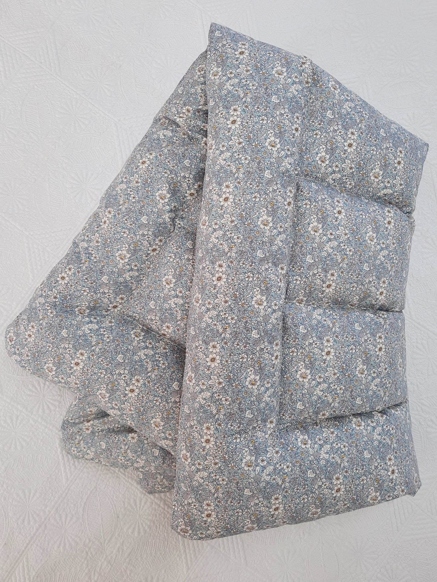 Duck Egg Floral Mini Eiderdown - IN STOCK #230102
