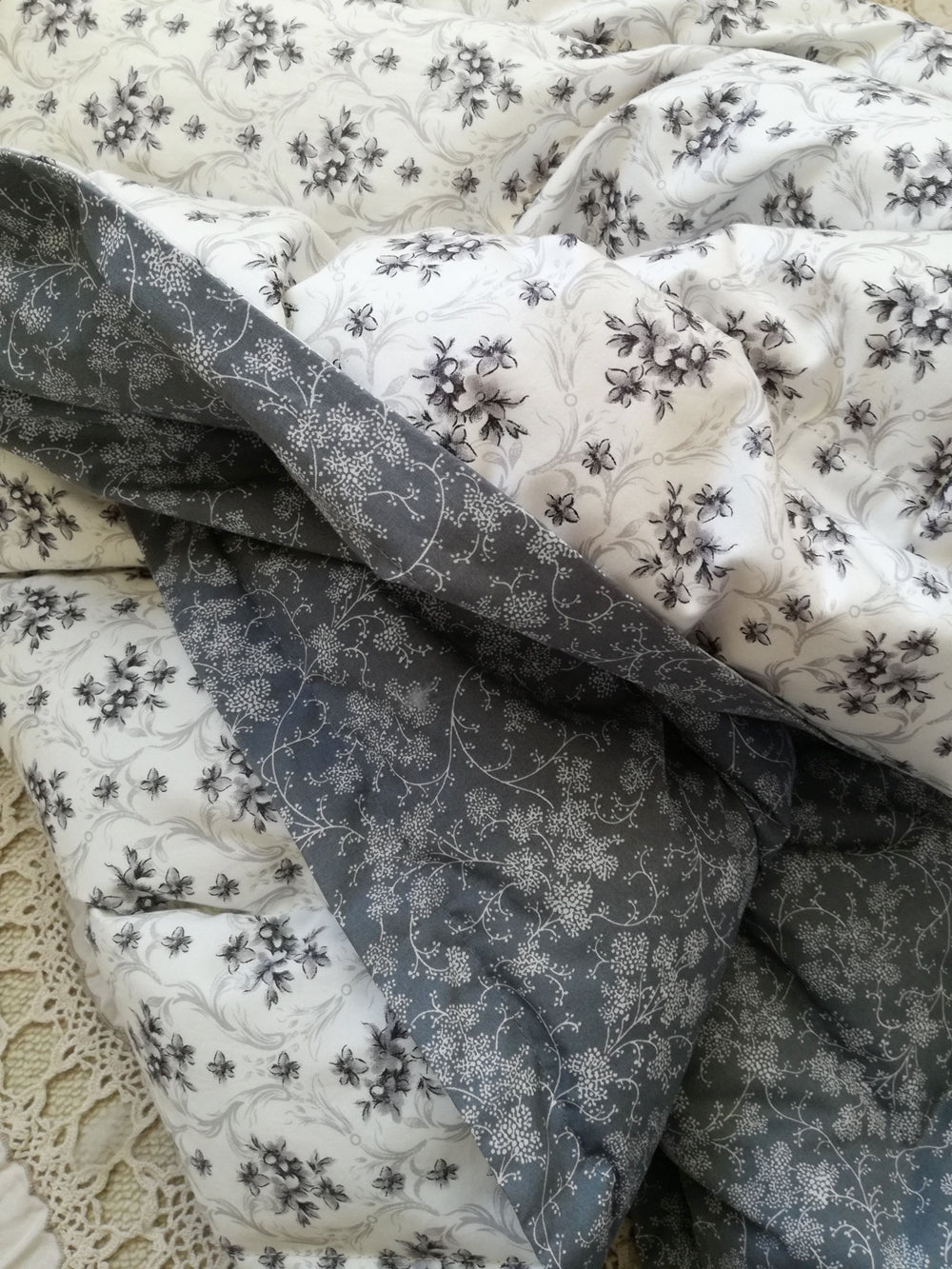 Grey & White Mini Eiderdown - IN STOCK