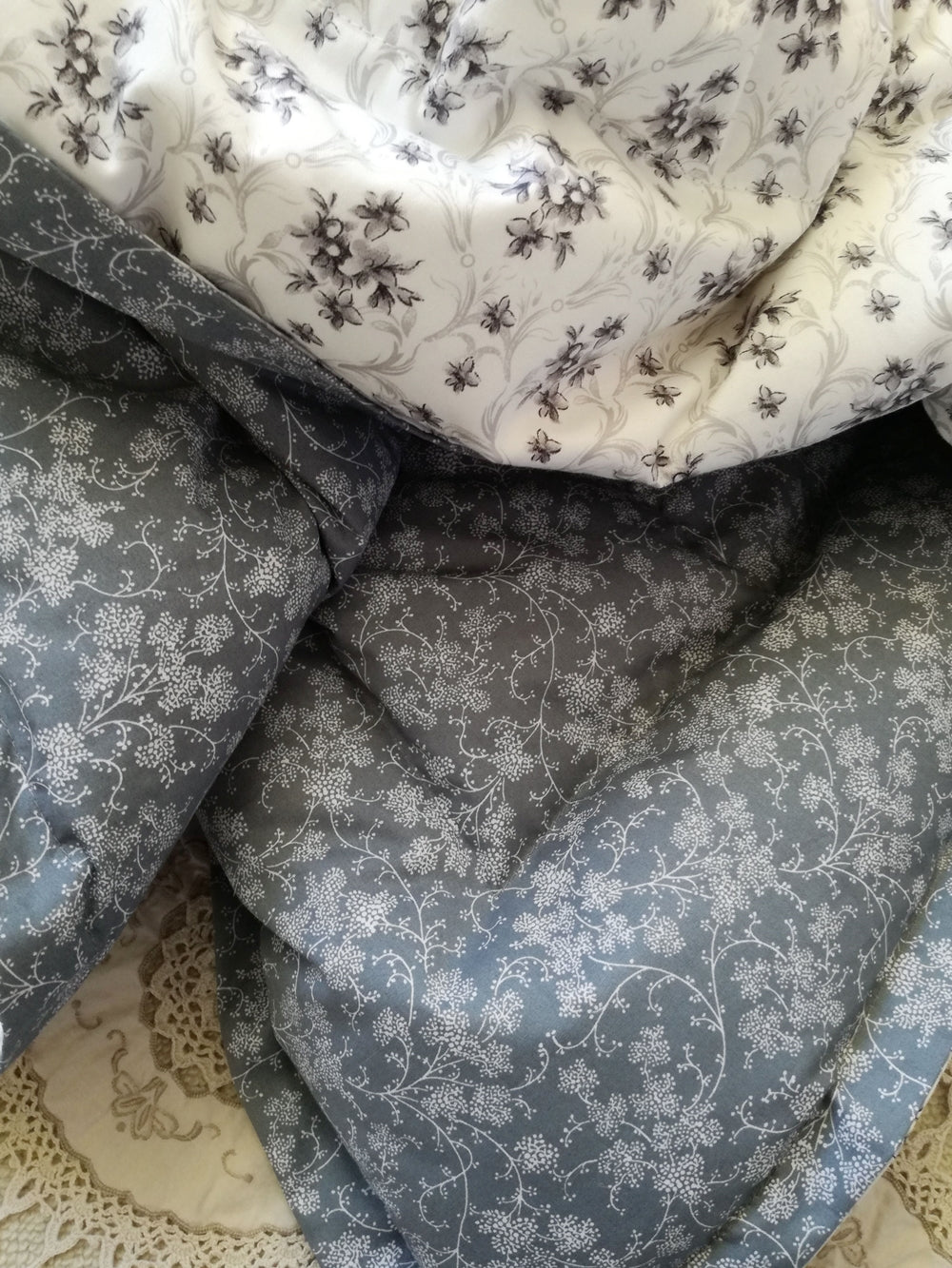 Grey & White Mini Eiderdown - IN STOCK