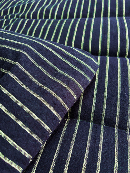 Navy Stripe Mini Linen Eiderdown - IN STOCK #220202