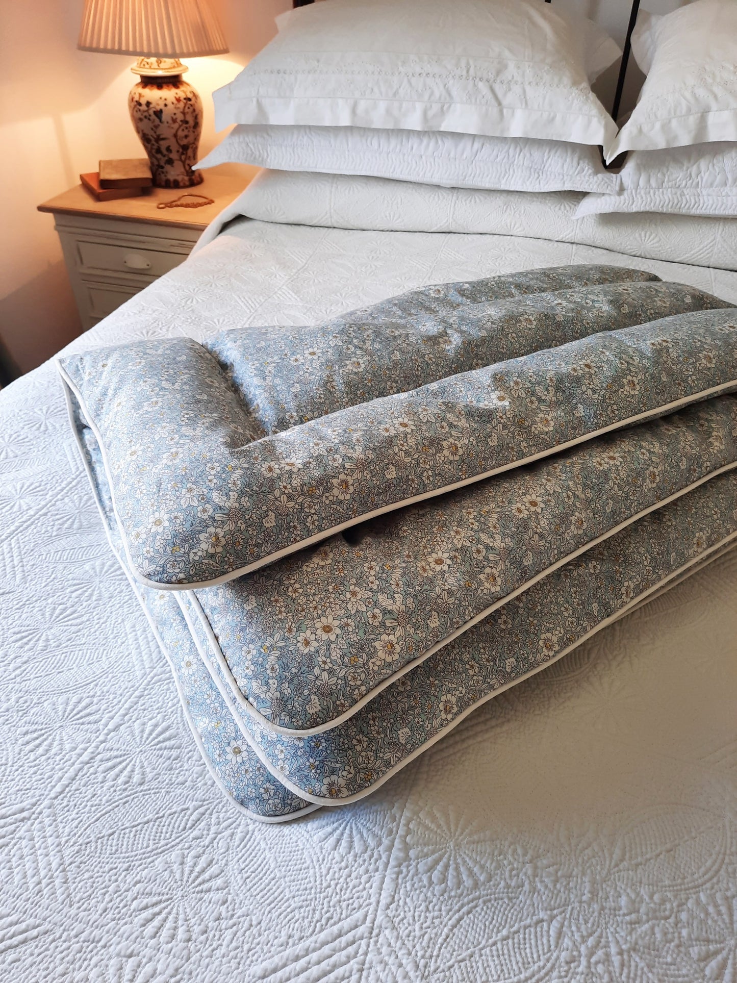 Duck Egg Floral SINGLE Eiderdown - IN STOCK