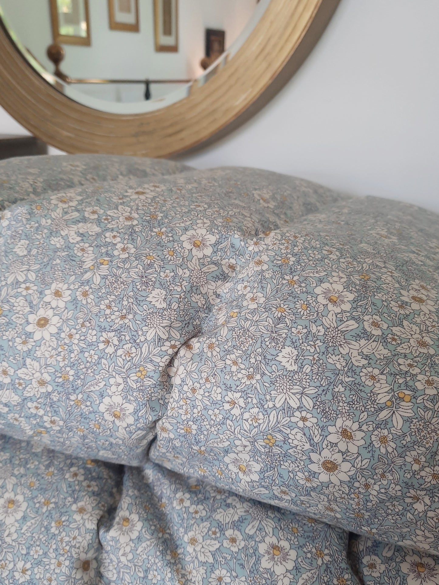 Duck Egg Floral SINGLE Eiderdown - IN STOCK