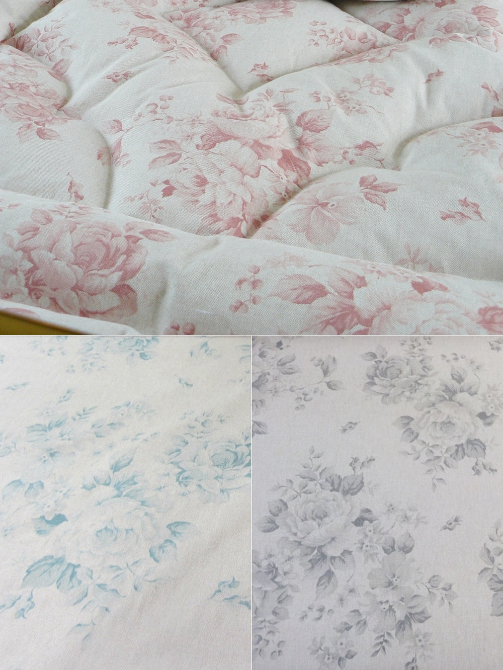 Faded Roses Eiderdown - Available in 3 colours