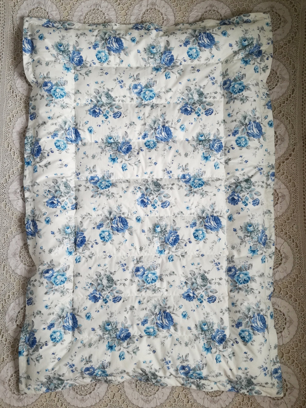 Pink & Blue Floral Mini Eiderdown - IN STOCK