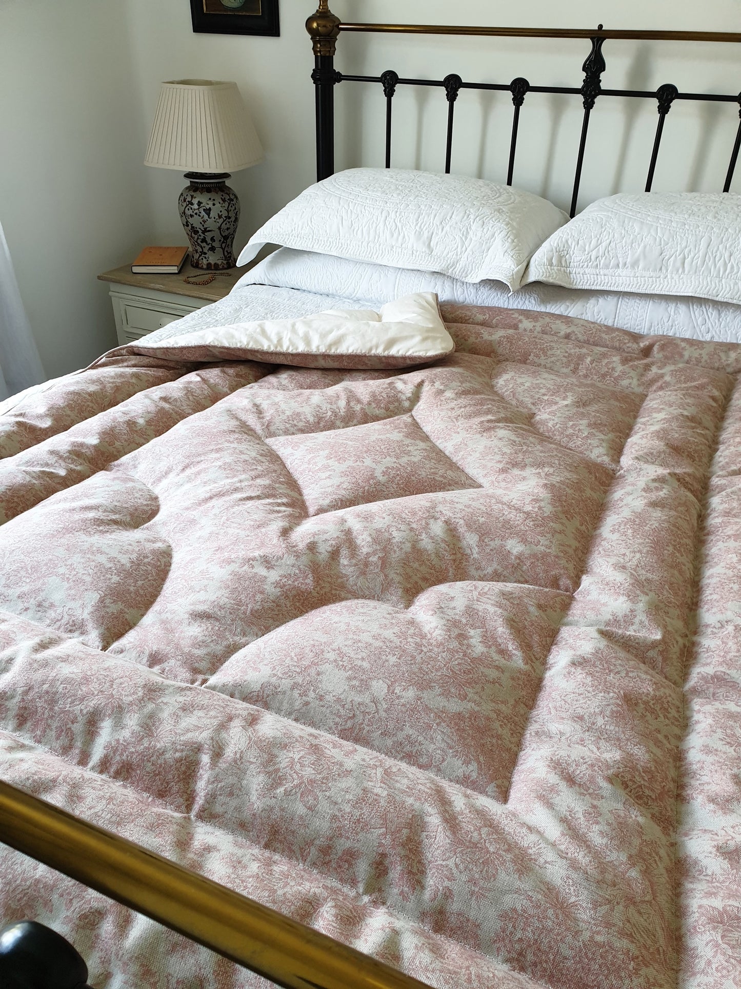 Romantic Toile de Jouy Eiderdown - Available in 3 colours