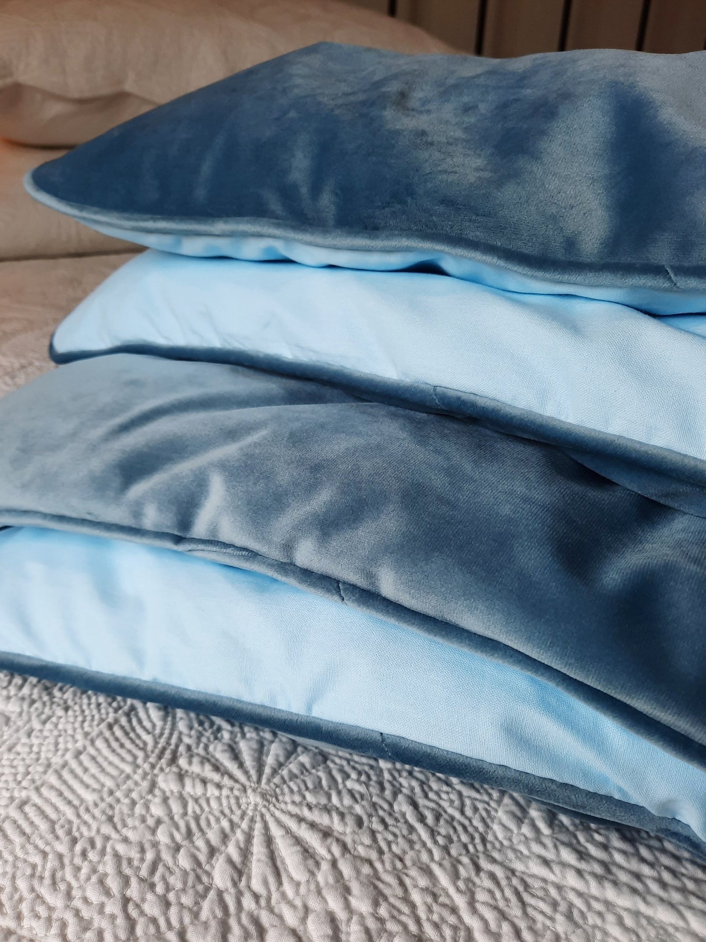Velvet Storm Blue SINGLE Eiderdown - IN STOCK