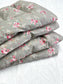 Floral Stone Grey Mini Eiderdown - IN STOCK #220102