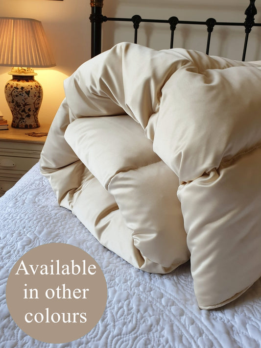 Satin Champagne Eiderdown - Available in 4 colours
