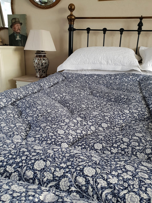 Classic Etched Floral Eiderdown in pretty bedroom